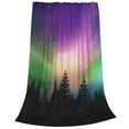 thumbnail image 1 of Bixox Fleece Blanket Northern Lights Pattern Super Soft Double-Sided Microfiber Flannel Blanket for Sofa, Bed, Couch,Suitable for All Seasons - 60"x50", 1 of 5
