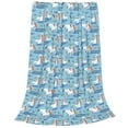 thumbnail image 1 of Bixox Fleece Blanket Pelican Reed And Fish Pattern Super Soft Double-Sided Microfiber Flannel Blanket for Sofa, Bed, Couch,Suitable for All Seasons - 60"x50", 1 of 5