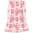 thumbnail image 1 of Bixox Fleece Blanket Pigs Head And Donuts Pattern Super Soft Double-Sided Microfiber Flannel Blanket for Sofa, Bed, Couch,Suitable for All Seasons - 60"x50", 1 of 5