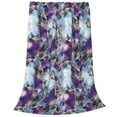 thumbnail image 1 of Bixox Fleece Blanket Purple Marble Texture Pattern Super Soft Double-Sided Microfiber Flannel Blanket for Sofa, Bed, Couch,Suitable for All Seasons - 80"x60", 1 of 5