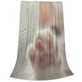 thumbnail image 1 of Bixox Fleece Blanket Raindrop Kitten Paw Pattern Super Soft Double-Sided Microfiber Flannel Blanket for Sofa, Bed, Couch,Suitable for All Seasons - 50"x40", 1 of 5