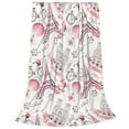 thumbnail image 1 of Bixox Fleece Blanket Romantic Travel In Paris Pattern Super Soft Double-Sided Microfiber Flannel Blanket for Sofa, Bed, Couch,Suitable for All Seasons - 40"x30", 1 of 5