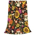 thumbnail image 1 of Bixox Fleece Blanket Sunflowers Mushrooms Pattern Super Soft Double-Sided Microfiber Flannel Blanket for Sofa, Bed, Couch, Suitable for All Seasons -, 1 of 5