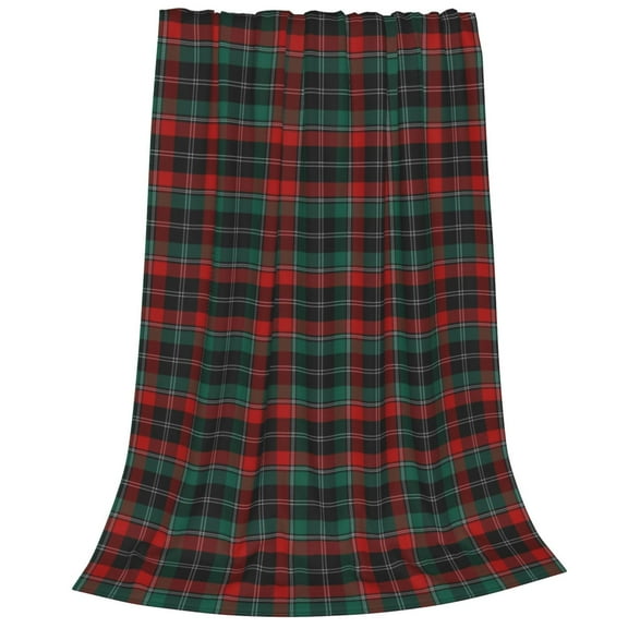 Bixox Fleece Blanket Tartan Plaid Pattern Super Soft Double-Sided Microfiber Flannel Blanket for Sofa, Bed, Couch,Suitable for All Seasons -