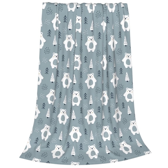 Bixox Fleece Blanket bead tree winter Pattern Super Soft Double-Sided Microfiber Flannel Blanket for Sofa, Bed, Couch,Suitable for All Seasons - 60"x50"