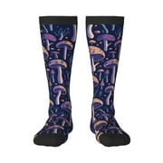 Bixox Floral Hippie Mushrooms Patterned Men's and Women's Knee Socks High Socks Outdoor Sports Socks