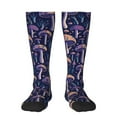 thumbnail image 1 of Bixox Floral Hippie Mushrooms Patterned Men's and Women's Knee Socks High Socks Outdoor Sports Socks, 1 of 5
