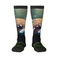 thumbnail image 1 of Bixox Forest Plant Raccoon Patterned Men's and Women's Knee Socks High Socks Outdoor Sports Socks, 1 of 5