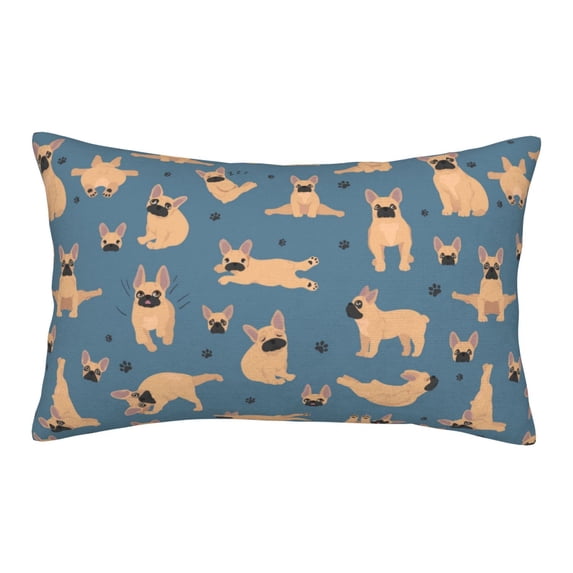 Bixox French Bulldog Yoga Printed Pillow Protector,Super Soft Ideal for Home,Guests,Rentals - 20"x30"