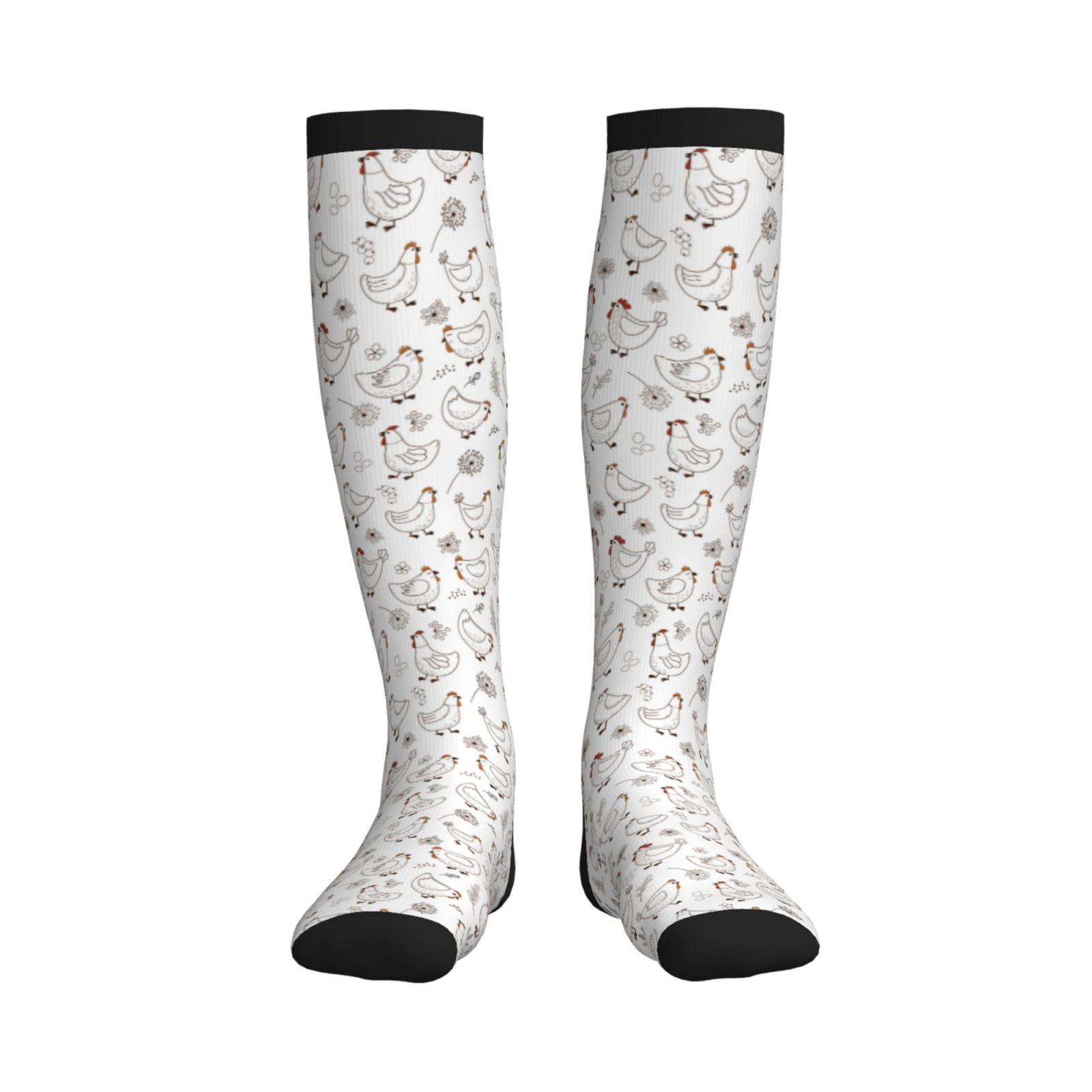 Chicken Compression Bixox Funny Chicken Print Compression Socks,Compression Socks Women ...