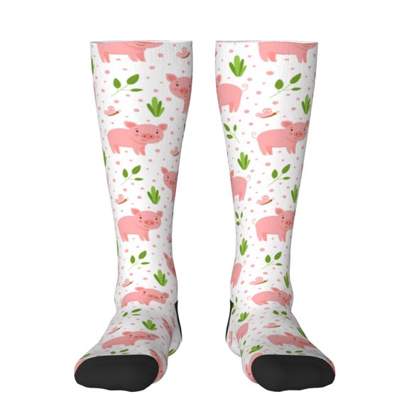 Bixox Funny Little Pigs Patterned Men's and Women's Knee Socks High Socks Outdoor Sports Socks