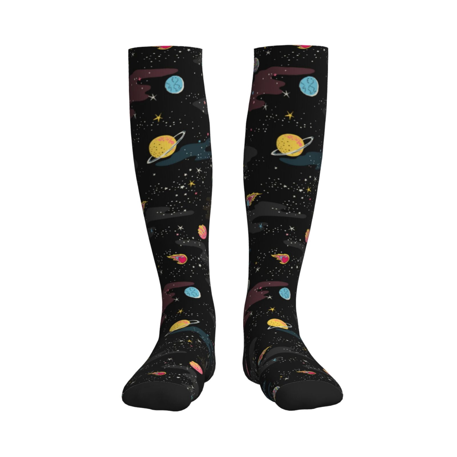 Bixox Galaxy Print Compression Socks,Compression Socks Women & Men ...