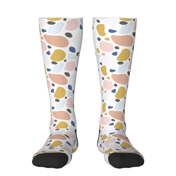 Bixox Geometric Spots Patterned Men's and Women's Knee Socks High Socks Outdoor Sports Socks