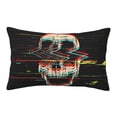 thumbnail image 1 of Bixox Glitch Screaming Skull Printed Pillow Protector,Super Soft Ideal for Home,Guests,Rentals - 16"x24", 1 of 8