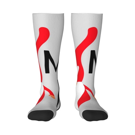 Bixox Gnome Home With A Cute Gnome Patterned Men's and Women's Knee Socks High Socks Outdoor Sports Socks