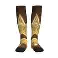 thumbnail image 1 of Bixox Golden Glitter And Light Print Compression Socks,Compression Socks Women & Men Circulation for Medical,Running,Athletic, 1 of 7