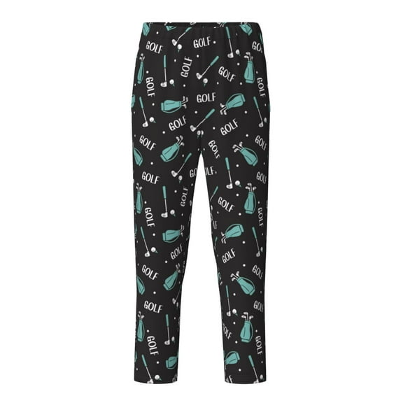 Bixox Golf Bags And Balls Print Boys Pajama Pants Sleep Pants Soft Elastic Waist Kids Pajama Bottoms Lounge Pants with 2 Pockets
