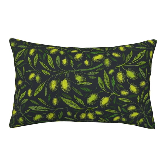 Bixox Green Branch Olive Printed Pillow Protector,Super Soft Ideal for Home,Guests,Rentals - 14"x20"