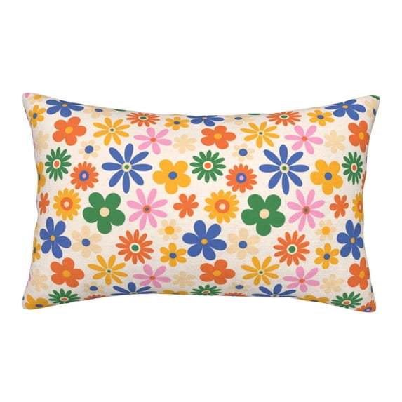 Bixox Groovy Daisy Flowers Printed Pillow Protector,Super Soft Ideal for Home,Guests,Rentals - 20"x30"