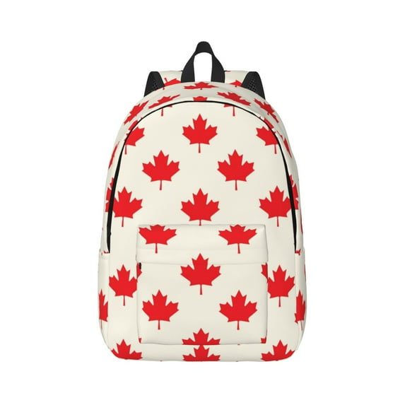 Bixox Happy Canada Day Printing Canvas Backpack Lightweight Casual Travel Backpack School Backpack Fits 15.6 Inch Notebook