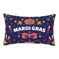thumbnail image 1 of Bixox Happy Mardi Gras Printed Pillow Protector,Super Soft Ideal for Home,Guests,Rentals - 16"x24", 1 of 8