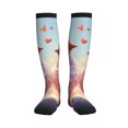 thumbnail image 1 of Bixox Heart Sky Bird Couple Print Compression Socks,Compression Socks Women & Men Circulation for Medical,Running,Athletic, 1 of 7