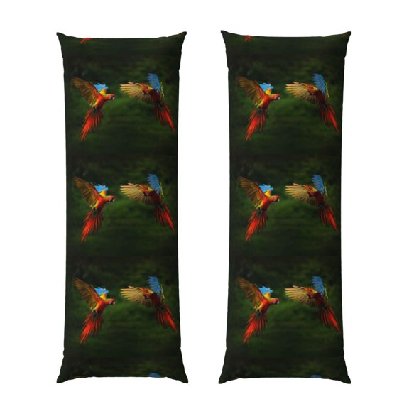 Bixox Hybrid Parrot in the Forest Print Body Pillow Cover with Zipper Closure, Cozy Fuzzy Fleece Body Pillow Case Cover 20 x 54 Inches,Long Body Pillow Pillowcase
