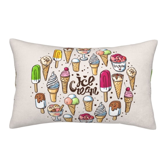 Bixox Ice Cream Printed Pillow Protector,Super Soft Ideal for Home,Guests,Rentals - 20"x30"