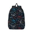 thumbnail image 1 of Bixox Joystick Gamepad Printing Canvas Backpack Lightweight Casual Travel Backpack School Backpack Fits 15.6 Inch Notebook, 1 of 5