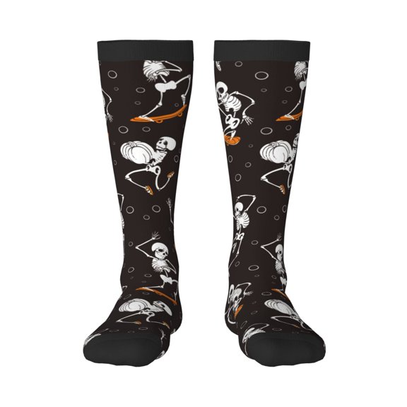 Bixox Jumping Skull Patterned Men's and Women's Knee Socks High Socks Outdoor Sports Socks