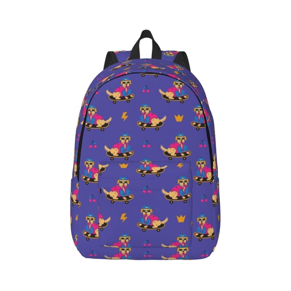 Bixox Labrador Retriever Dog Printing Canvas Backpack Lightweight Casual Travel Backpack School Backpack Fits 15.6 Inch Notebook