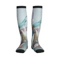 thumbnail image 1 of Bixox Let's go Travel Around the World Print Compression Socks,Compression Socks Women & Men Circulation for Medical,Running,Athletic, 1 of 7
