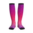 thumbnail image 1 of Bixox Light Purple Glitter Print Compression Socks,Compression Socks Women & Men Circulation for Medical,Running,Athletic, 1 of 7