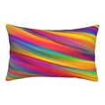 thumbnail image 1 of Bixox Lines Multicolored Rainbow Printed Pillow Protector,Super Soft Ideal for Home,Guests,Rentals - 16"x24", 1 of 8