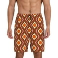 thumbnail image 1 of Bixox Men's 70's Retro printed lightweight casual shorts, soft sleep shorts with pockets., 1 of 7