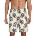 thumbnail image 1 of Bixox Men's 70s Disco Ball printed lightweight casual shorts, soft sleep shorts with pockets., 1 of 5