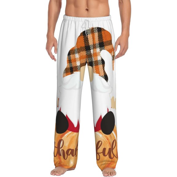 Bixox Men's Autumn Gnomes Patterned Pajama Pants with Pockets Lounge Clothes for Home