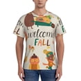 thumbnail image 1 of Bixox Men's Autumn In The Forest Printed Short Sleeve Skinny Athletic T-Shirt, 1 of 6