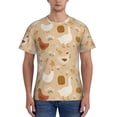 thumbnail image 1 of Bixox Men's Autumn and Thanksgiving Printed Short Sleeve Skinny Athletic T-Shirt, 1 of 6