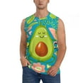 thumbnail image 1 of Bixox Men's Avocado Keep Calm Printed Shirt Sleeveless Fitness Tank Top-Medium, 1 of 7