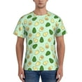 thumbnail image 1 of Bixox Men's Avocado Printed Short Sleeve Skinny Athletic T-Shirt, 1 of 6