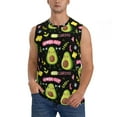 thumbnail image 1 of Bixox Men's Avocado Work Out Printed Shirt Sleeveless Fitness Tank Top-X-Large, 1 of 7