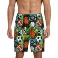 thumbnail image 1 of Bixox Men's Balls printed lightweight casual shorts, soft sleep shorts with pockets., 1 of 7