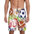 thumbnail image 1 of Bixox Men's Balls printed lightweight casual shorts, soft sleep shorts with pockets., 1 of 7
