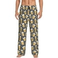 thumbnail image 1 of Bixox Men's Beer2 Patterned Pajama Pants with Pockets Lounge Clothes for Home, 1 of 5