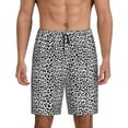 thumbnail image 1 of Bixox Men's Black Leopard printed lightweight casual shorts, soft sleep shorts with pockets., 1 of 1