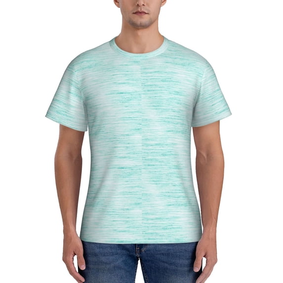 Bixox Men's Blue Bright Printed Short Sleeve Skinny Athletic T-Shirt