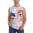 thumbnail image 1 of Bixox Men's Boy Girl Printed Shirt Sleeveless Fitness Tank Top-3X-Large, 1 of 7