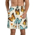thumbnail image 1 of Bixox Men's Butterflies printing Casual Classic Fit Short Summer Beach Shorts, 1 of 6