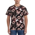 thumbnail image 1 of Bixox Men's Butterfly Printed Short Sleeve Skinny Athletic T-Shirt, 1 of 6